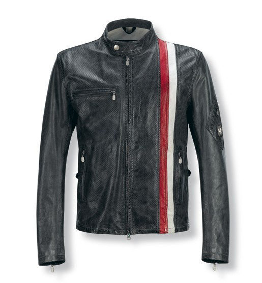 Veste Moto En Cuir Belstaff Noir Pour Homme